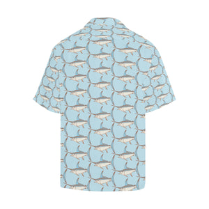 Swordfish Pattern Print Design 01 Men's All Over Print Hawaiian Shirt (Model T58)