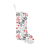 Bicycle Pattern Print Design 04 Christmas Stocking