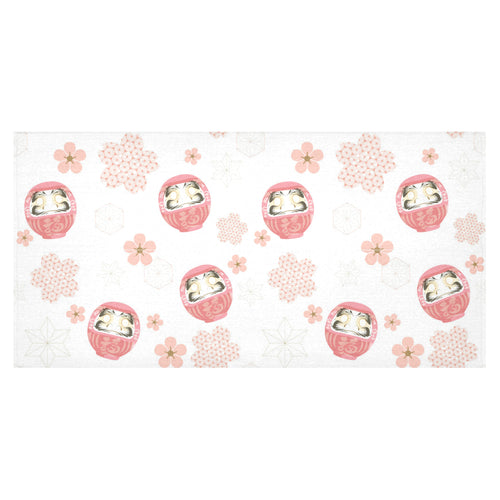 Daruma japanese wooden doll cherry blossom flower Tablecloth
