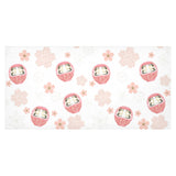 Daruma japanese wooden doll cherry blossom flower Tablecloth