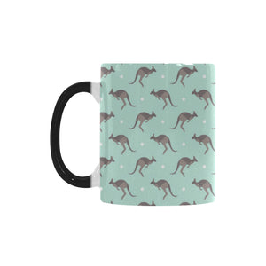 Kangaroo pattern background Morphing Mug Heat Changing Mug