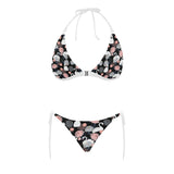 white swan blooming flower pattern Sexy Bikinis Two-Piece Swimsuits