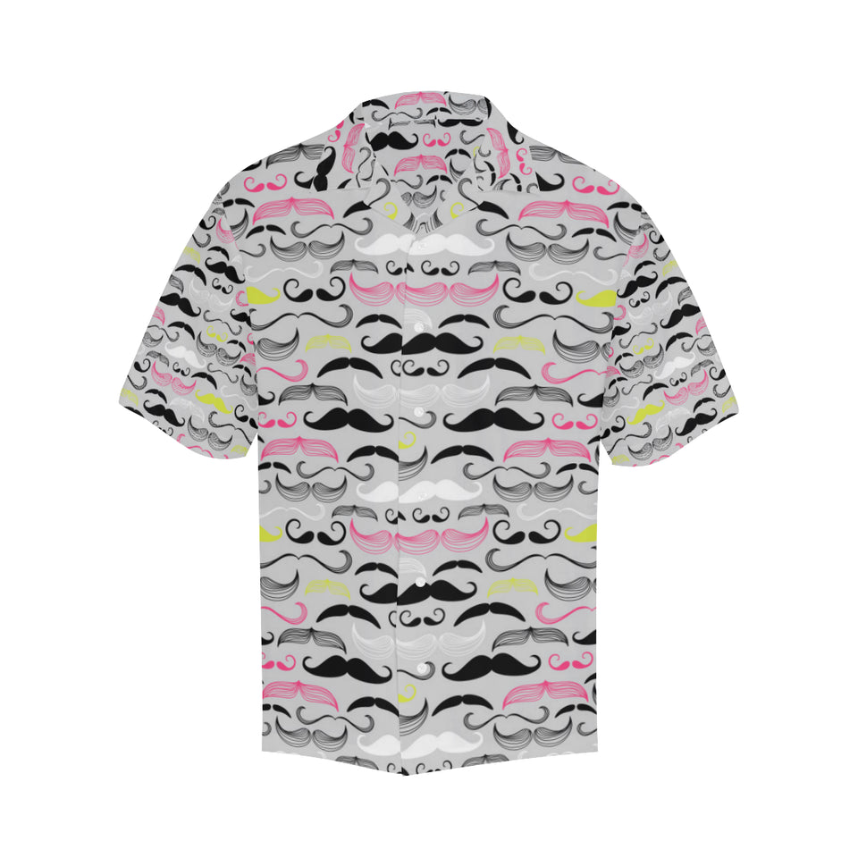 Mustache Beard Pattern Print Design 02 Men's All Over Print Hawaiian Shirt (Model T58)