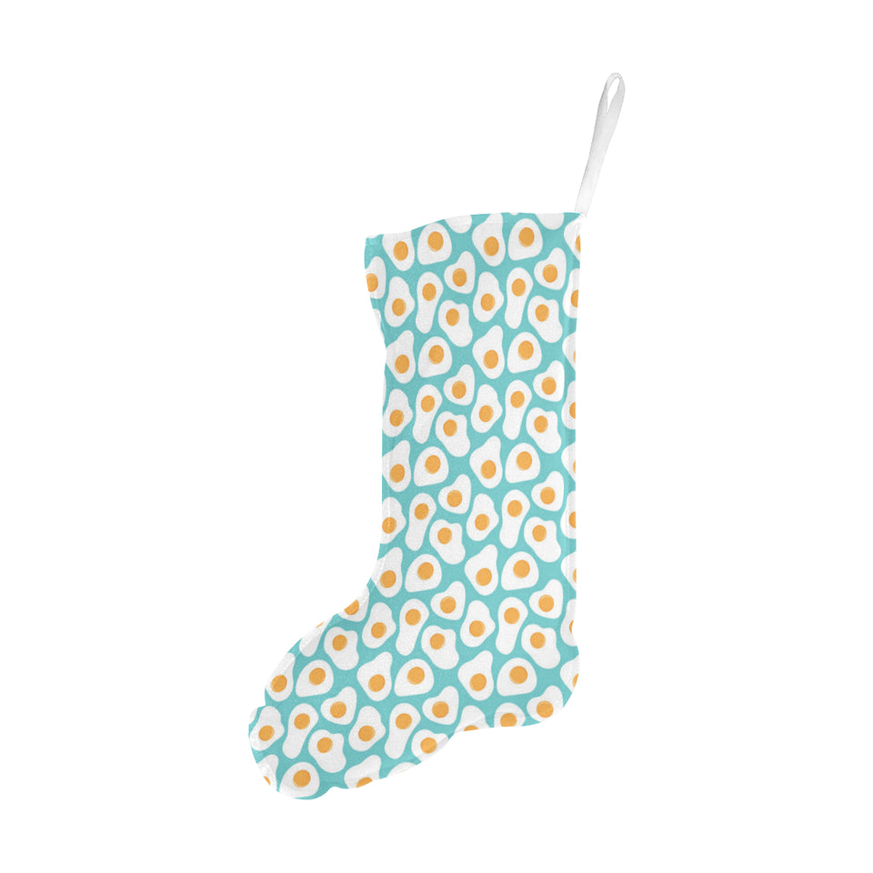 Fried Eggs Pattern Print Design 04 Christmas Stocking