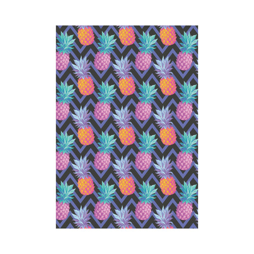 Pineapples pattern zigzag background House Flag Garden Flag