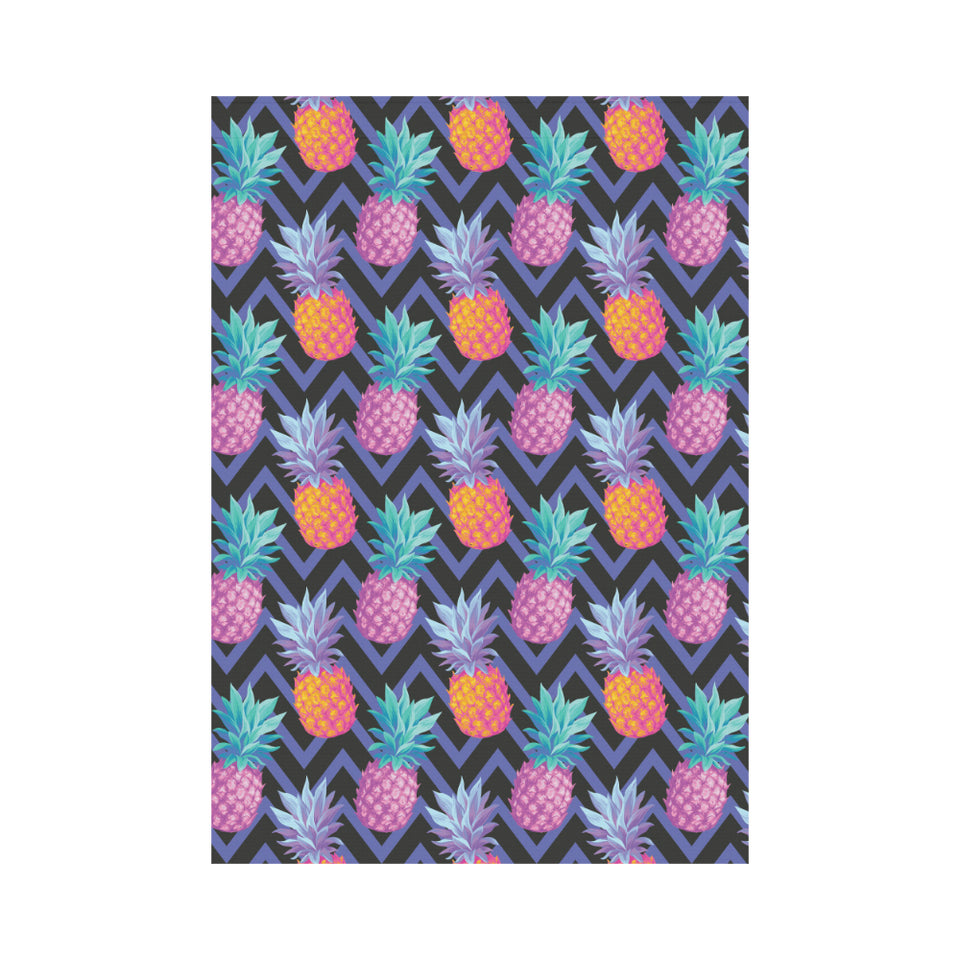Pineapples pattern zigzag background House Flag Garden Flag