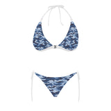 Blue camouflage pattern Sexy Bikinis Two-Piece Swimsuits