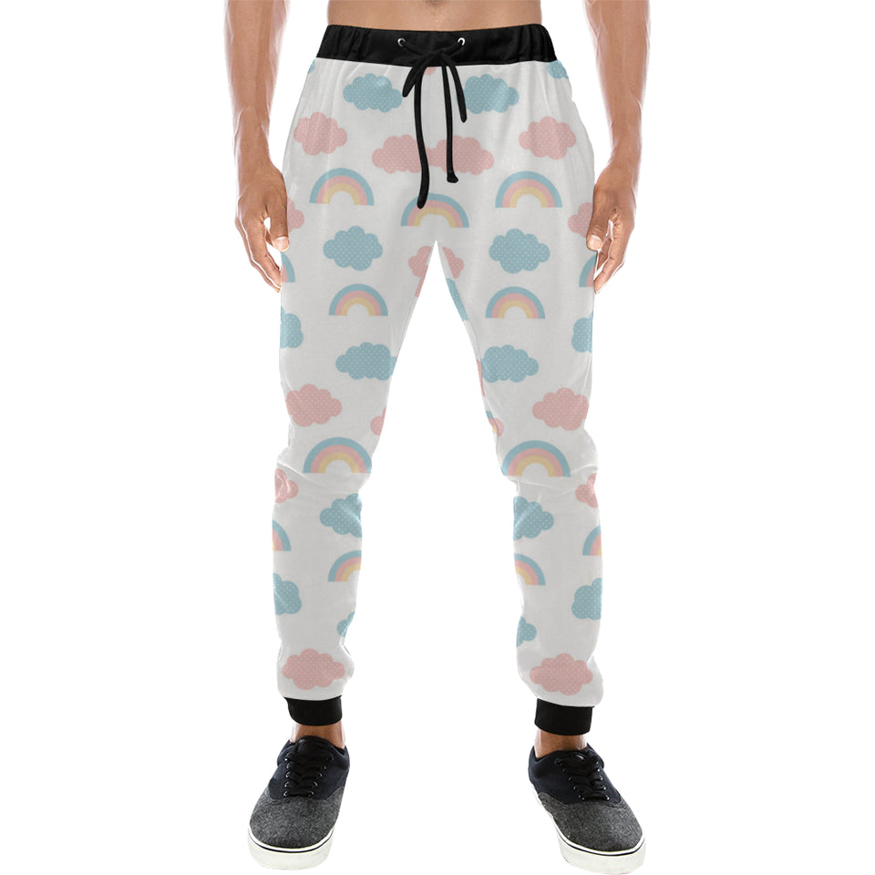 Cute rainbow clound pattern Unisex Casual Sweatpants