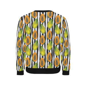 papaya design pattern Men's Crew Neck Sweatshirt