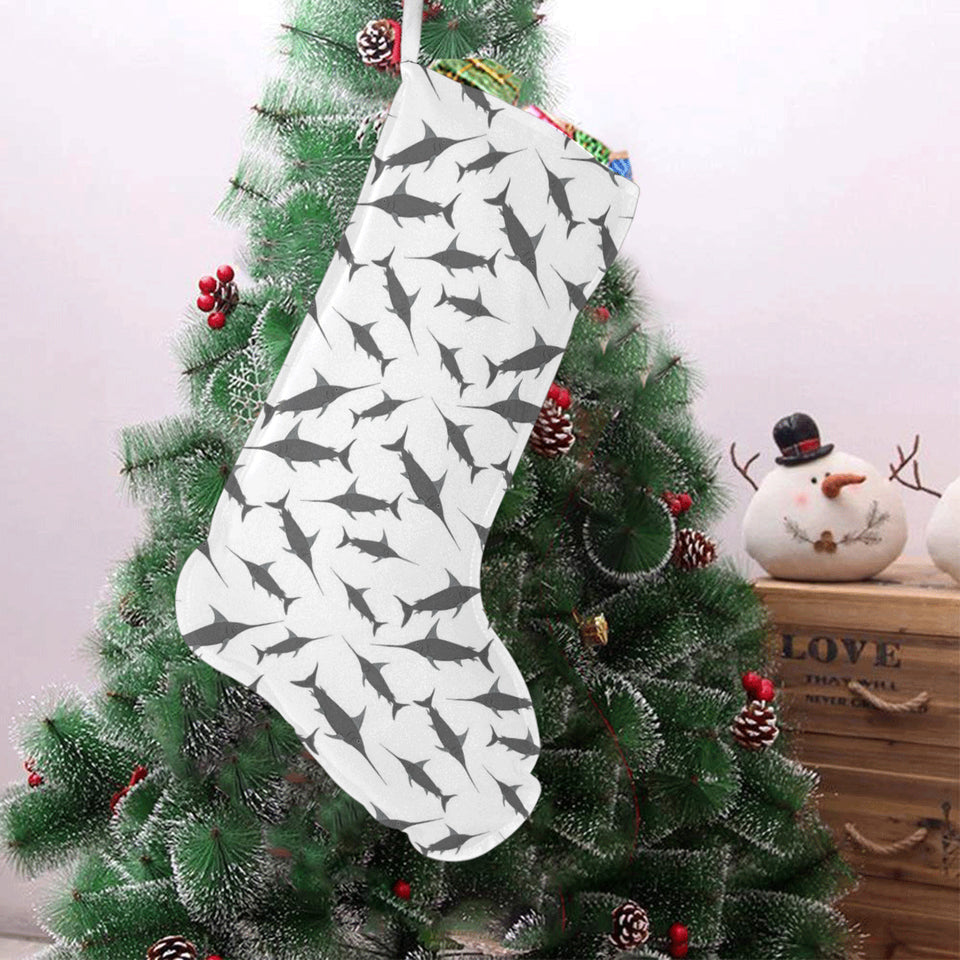 Swordfish Pattern Print Design 04 Christmas Stocking