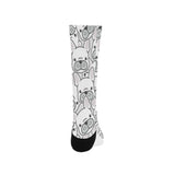 Cute french bulldog head pattern Crew Socks