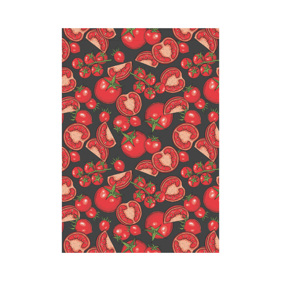 Tomato black background House Flag Garden Flag