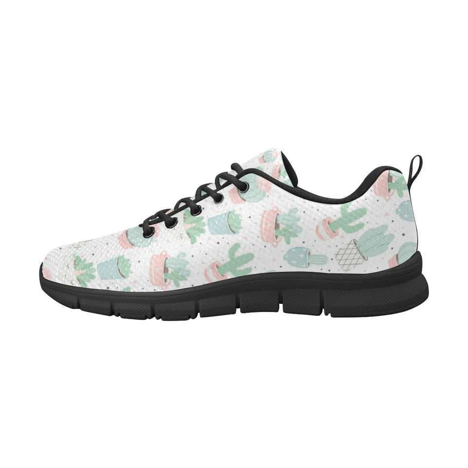 Pastel color cactus pattern Men's Sneaker Shoes