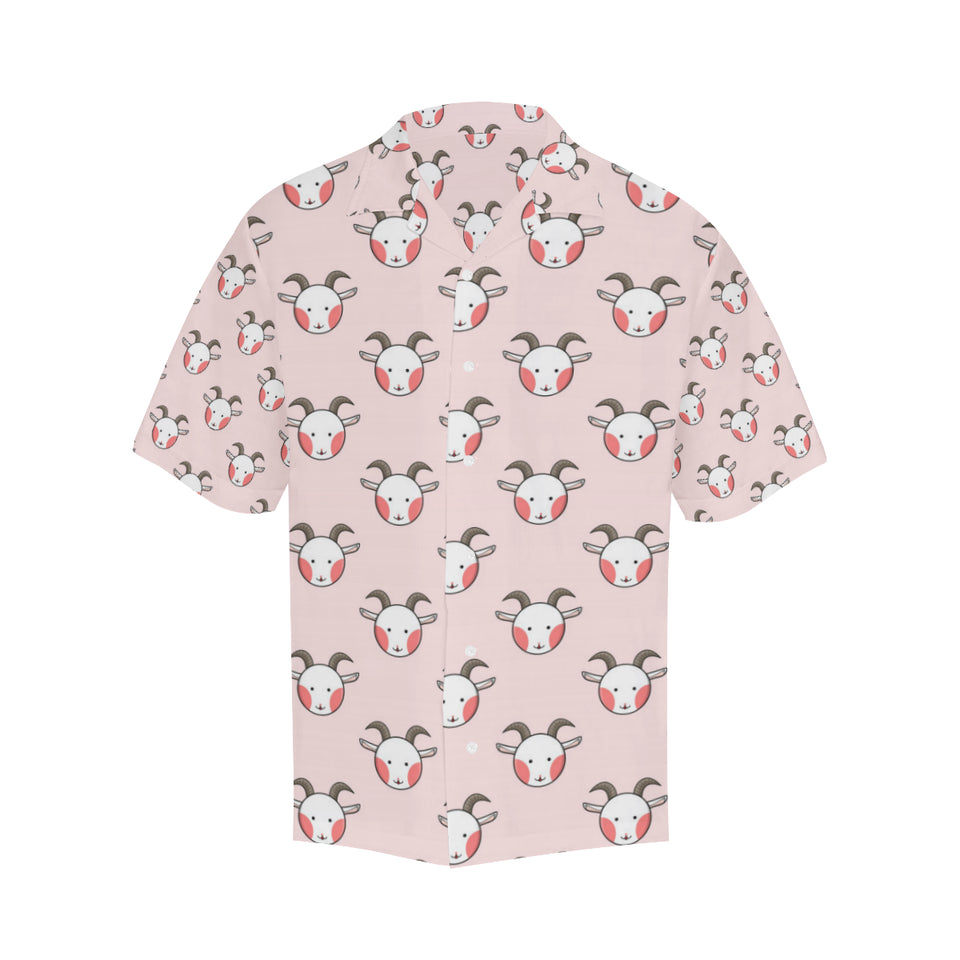 Cute goat pattern Men's All Over Print Hawaiian Shirt