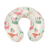 Cute whale pattern U-Shaped Travel Neck Pillow