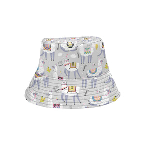 Cute Llama Alpaca pattern Unisex Bucket Hat