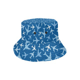 Airplane pattern in the sky Unisex Bucket Hat