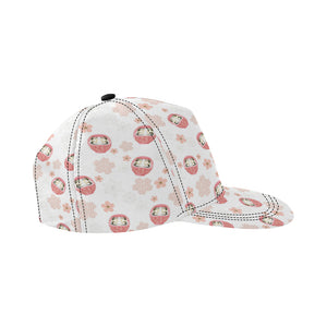 Daruma japanese wooden doll cherry blossom flower All Over Print Snapback Cap