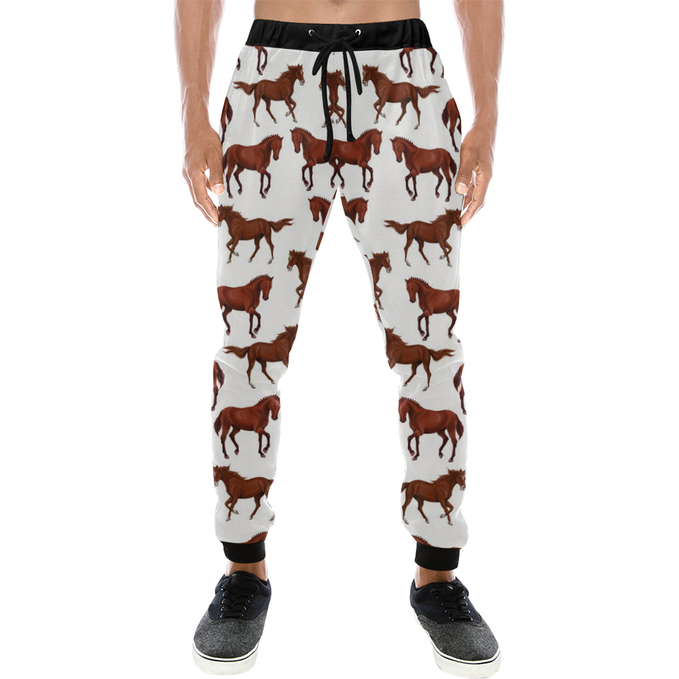 Horses running pattern background Unisex Casual Sweatpants
