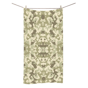 Light Green camouflage pattern Bath Towel