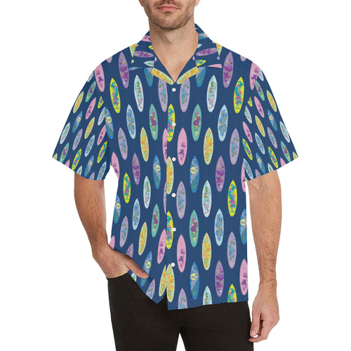 Surfboard Pattern Print Design 03 Men's All Over Print Hawaiian Shirt (Model T58)