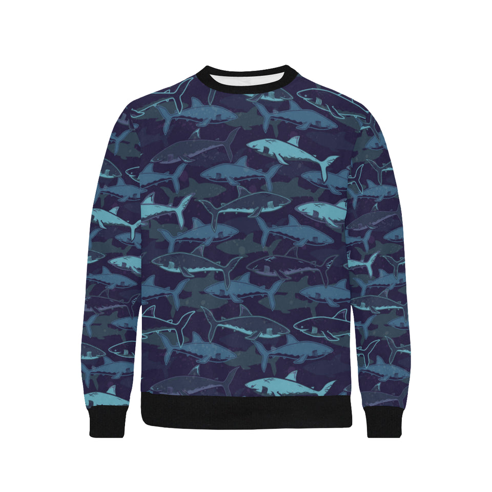 Shark pattern Men's Crew Neck Sweatshirt