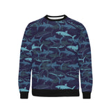 Shark pattern Men's Crew Neck Sweatshirt