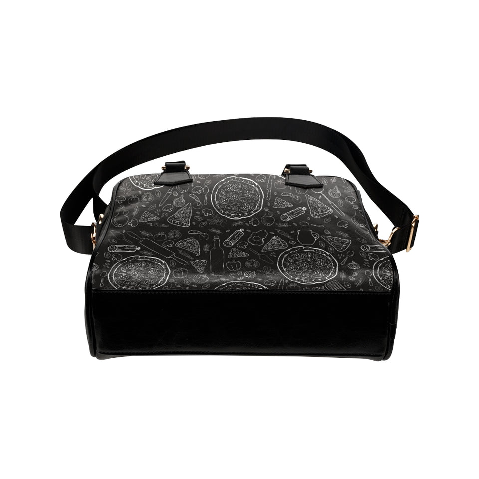 Pizza pattern Shoulder Handbag