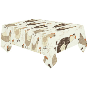 Cute rooster chicken cock Tablecloth