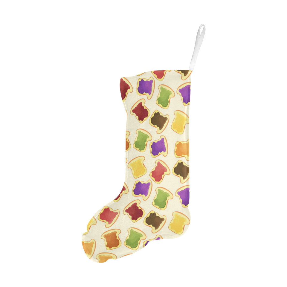 Bread Toast Pattern Print Design 02 Christmas Stocking
