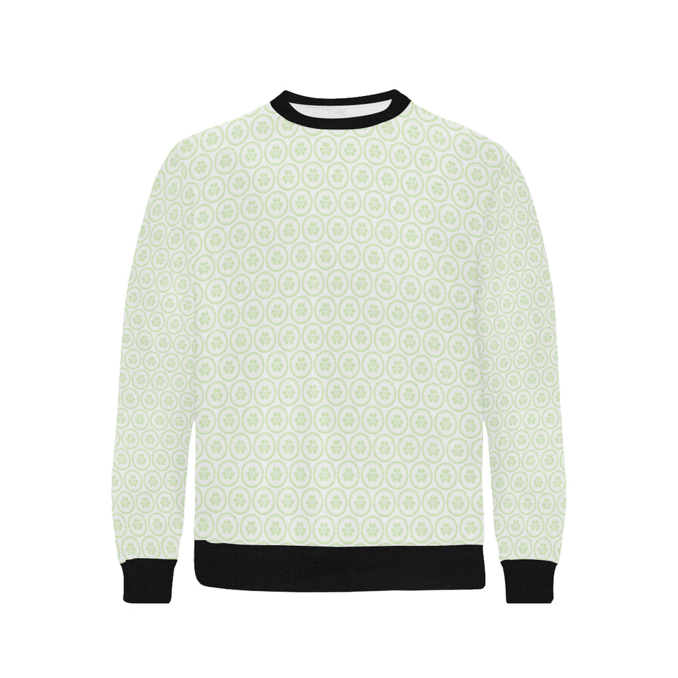 Cucumber pattern background Men's Crew Neck Sweatshirt