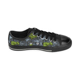 blueberry pattern Men's Low Top Canvas Shoes Black
