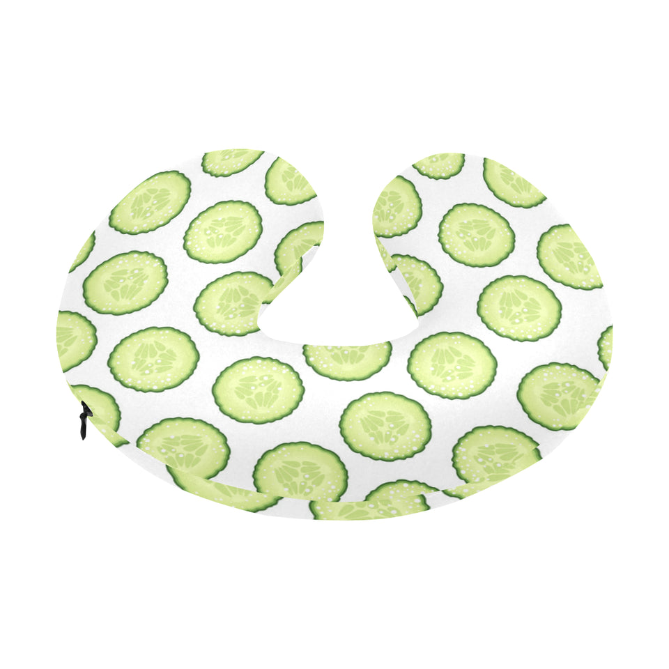 Cucumber slices pattern U-Shaped Travel Neck Pillow