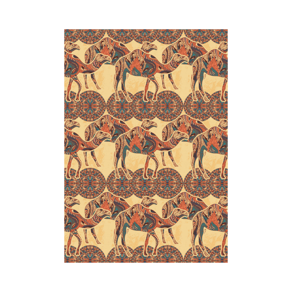 Camel polynesian tribal design pattern House Flag Garden Flag