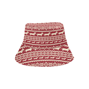 Dachshund Nordic pattern Unisex Bucket Hat