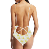 hand drawn sun pattern Women's One-Piece Swimsuit