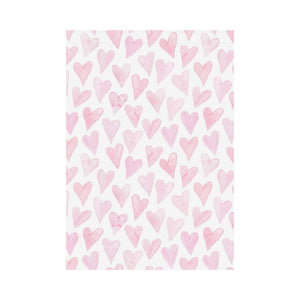 Watercolor pink heart pattern House Flag Garden Flag