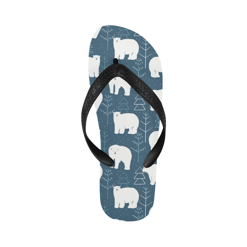 polar bear mother her child pattern Unisex Flip Flops