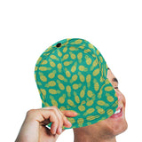 Pineapples pattern green background All Over Print Snapback Cap