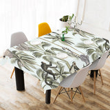 Monkey sloth lemur palm trees pattern Tablecloth