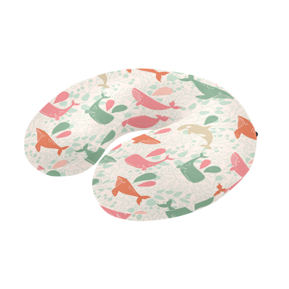 Cute whale pattern U-Shaped Travel Neck Pillow