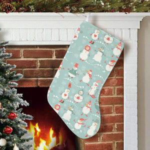 Cute snowman pattern Christmas Stocking