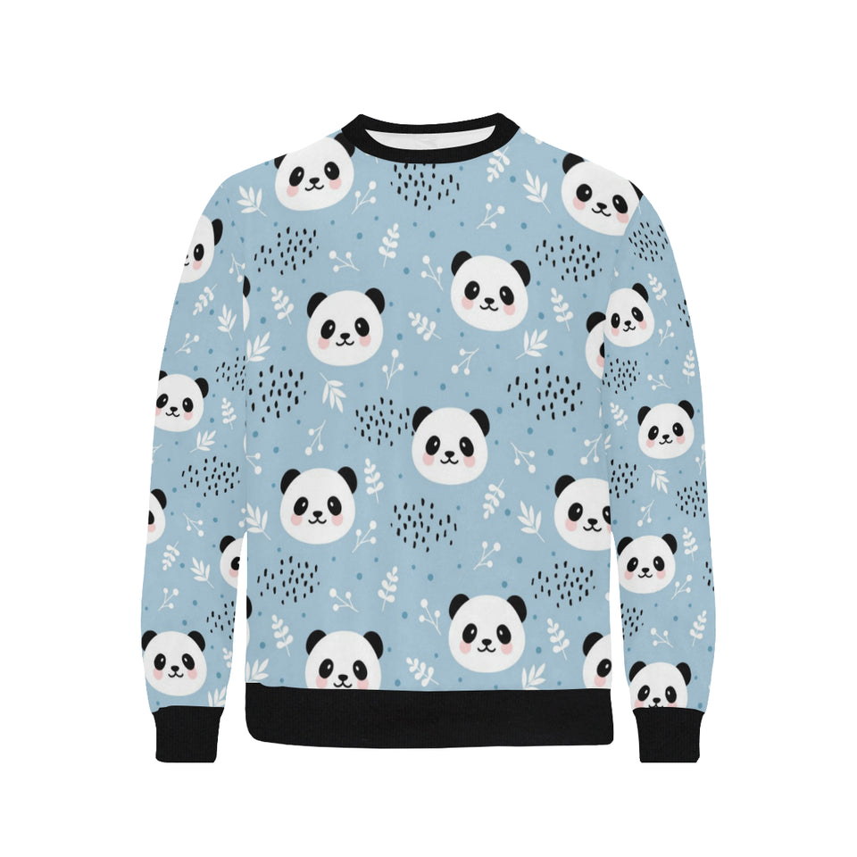 Cute panda pattern Men's Crew Neck Sweatshirt