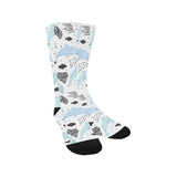 Cute dolphins Childish Style pattern Crew Socks