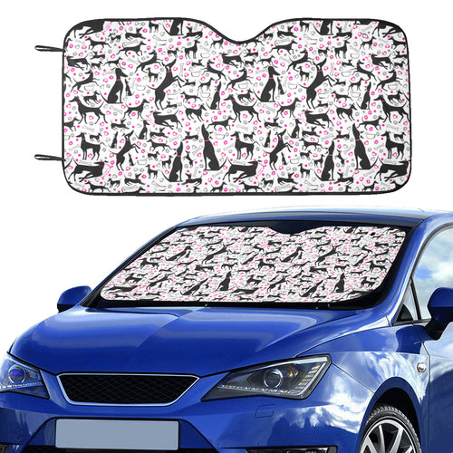 Greyhound Pattern Print Design 02 Car Sun Shade