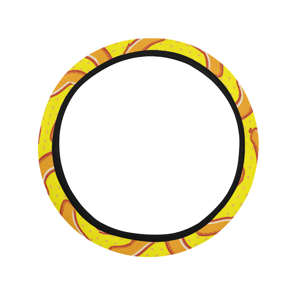 Sausage Pattern Print Design 01 Car Steering Wheel Cover