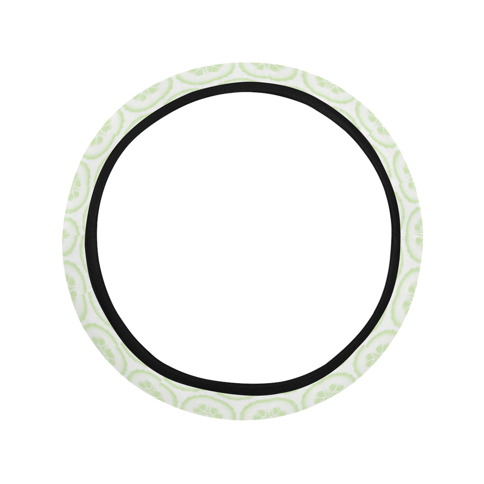 Cucumber pattern background Car Steering Wheel Cover