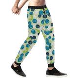 blueberry flower pattern Unisex Casual Sweatpants