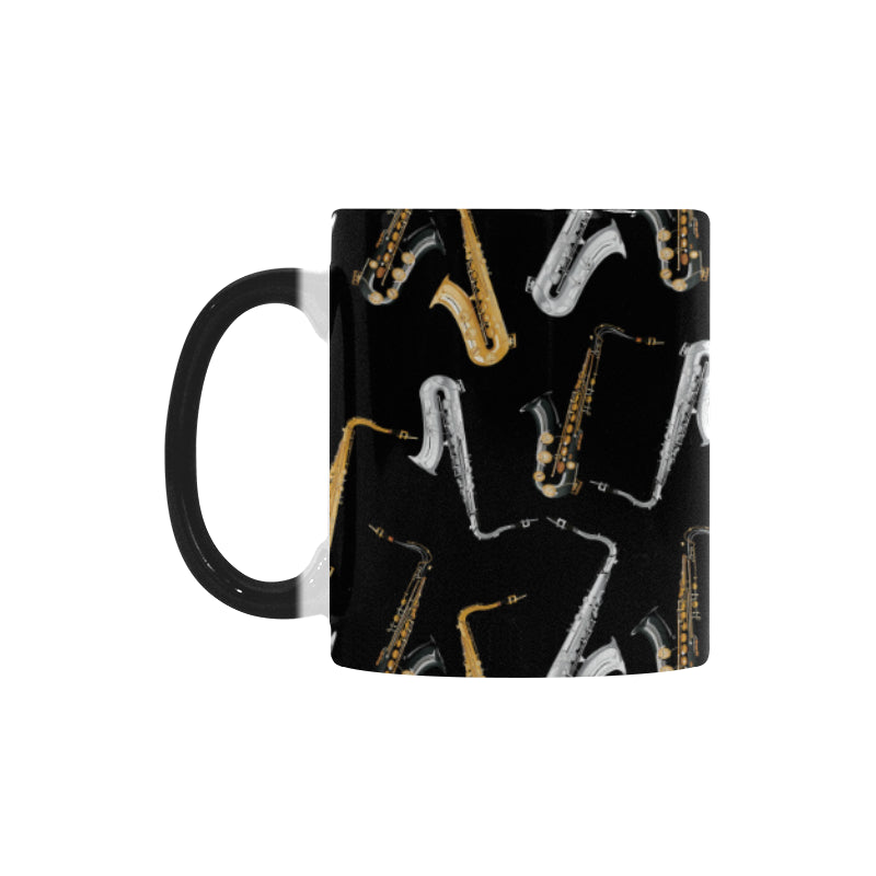 saxophone design pattern Morphing Mug Heat Changing Mug