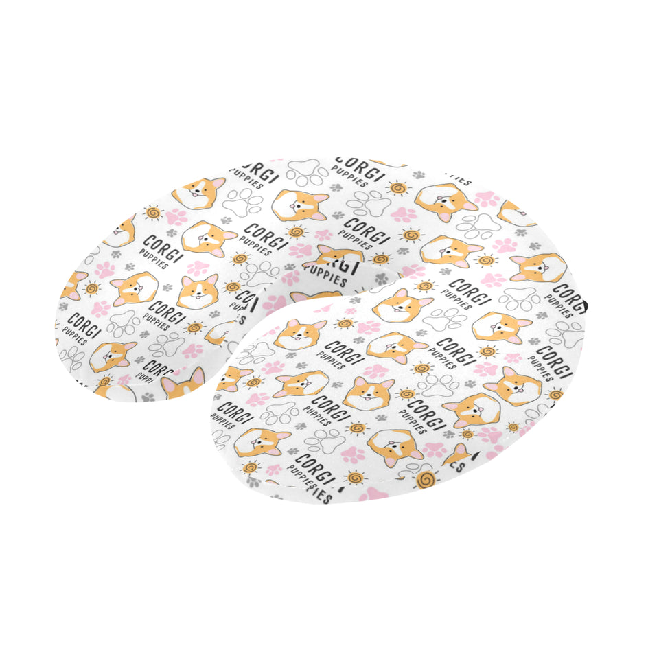 Corgi Dog Pattern U-Shaped Travel Neck Pillow